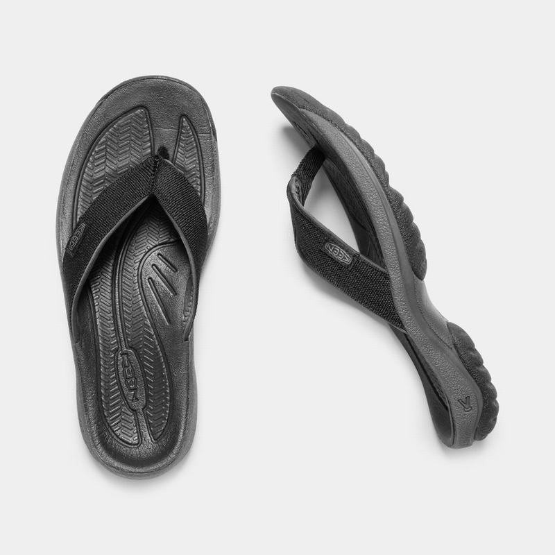 Keen Kona Flip II Womens Flip Flops Black Online (8134-LGDMO)